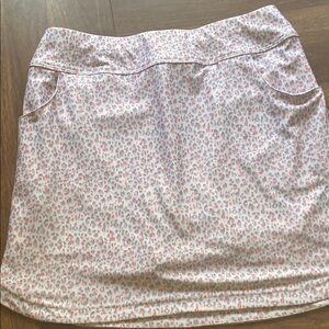 Ahead Pink Cheetah Print A-Line Mini Skirt Resort Wear